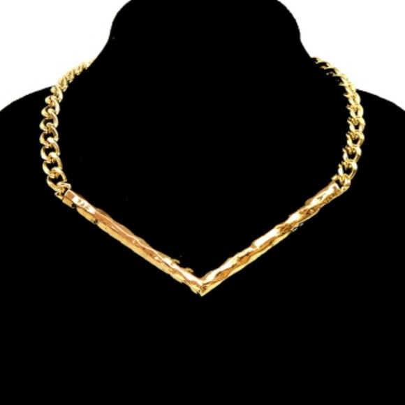 Gold Chevron Necklace - Picture 1 of 2